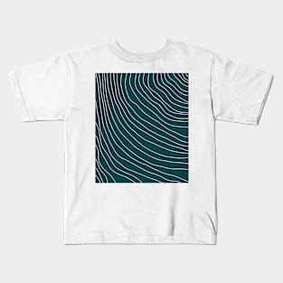 Keep Growing // Minamilist Abstract Peacock Blue Kids T-Shirt